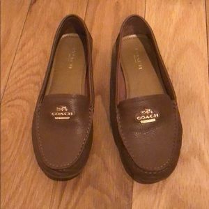 Coach leather loafers EUC